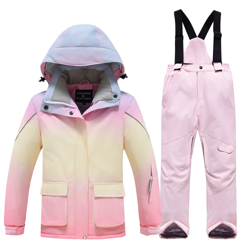 Kids Outdoor Jacket - Winter Mit Kapuze Jacke Hosen Mädchen