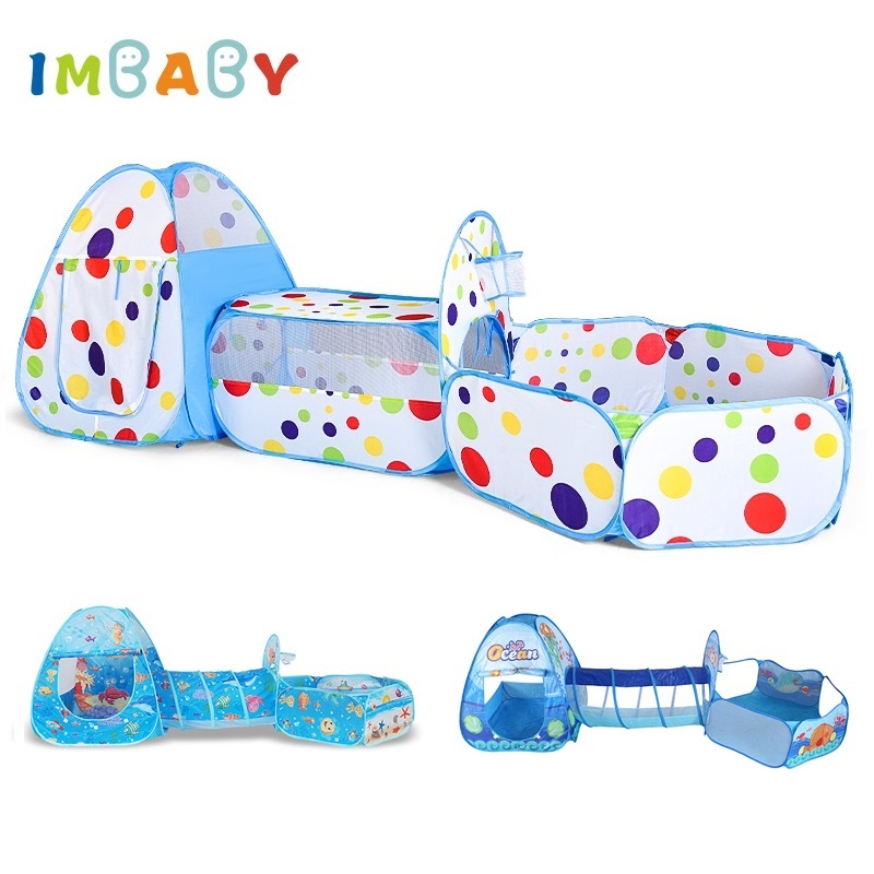 Kids Outdoor Tunnel - IMBABY 3-in-1-Tunnel für Bällebecken, zusammenklappbar, für