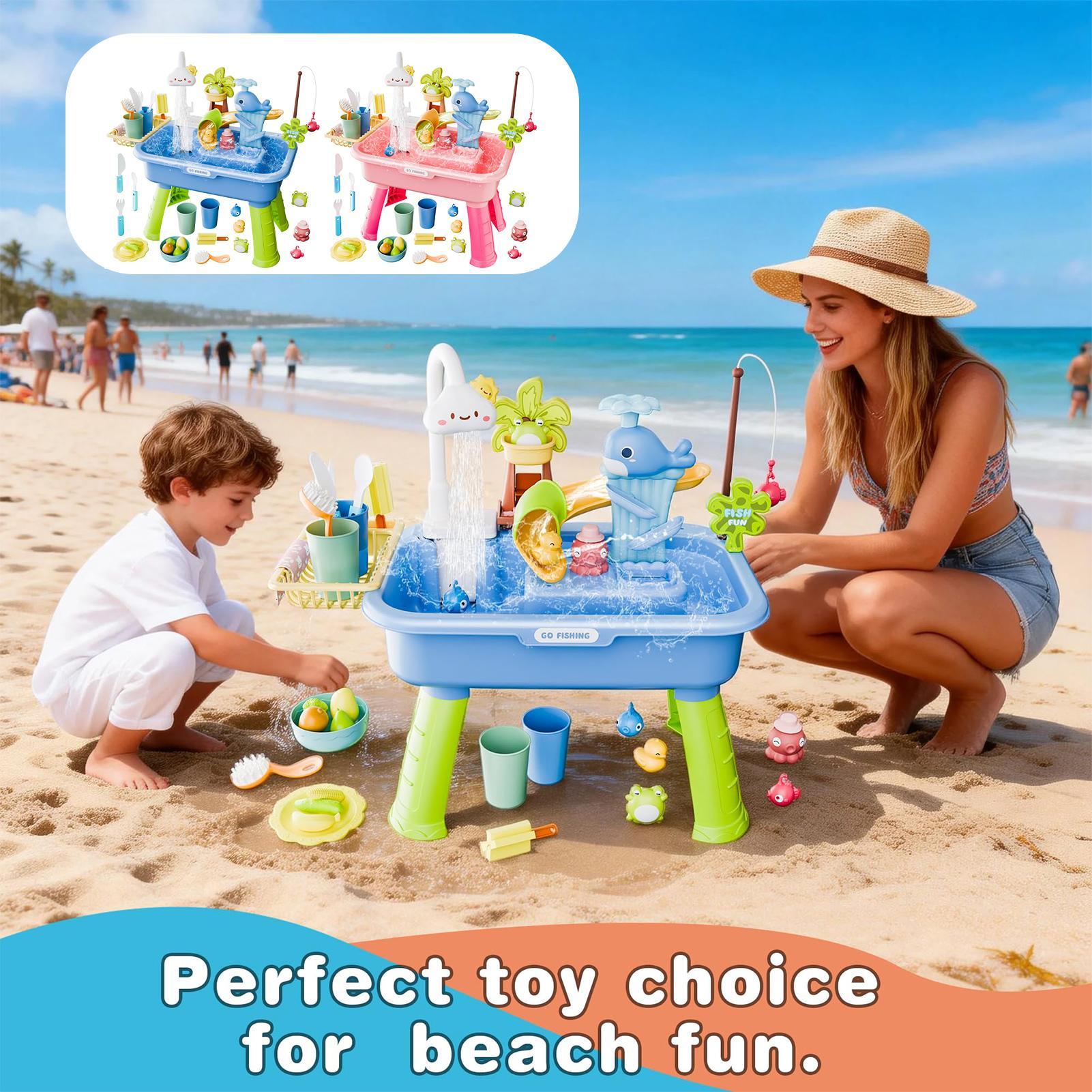 Kids Outdoor Play Table - Kinderküchenspielzeug, elektrisch, Spaß beim Wasserspielen, abnehmbare