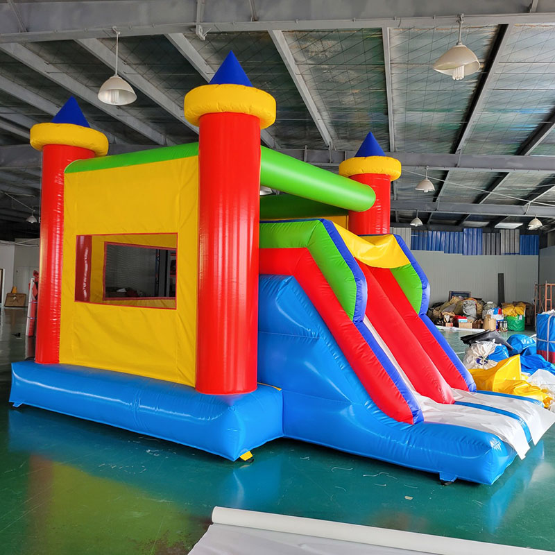 Kids Outdoor House With Slide - Hüpfburg mit Rutsche, Hüpfburg, Hüpfburg für