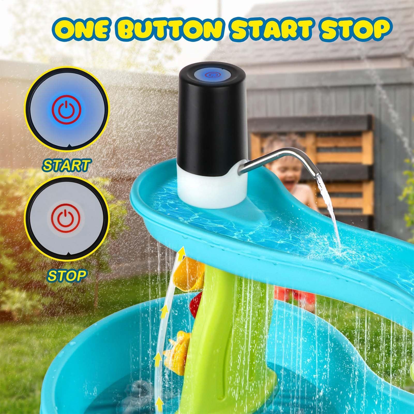 Kids Outdoor Play Table - Kleine Kabellose Wiederaufladbare Wassertischpumpe Batteriebetriebenes Outdoor-Spielzeug
