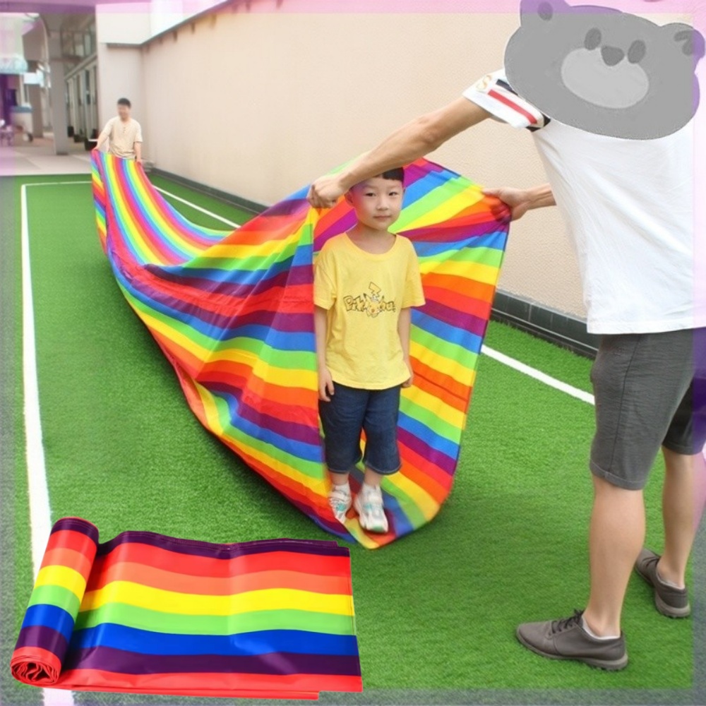 Kids Outdoor Tunnel - 3/5/8M Bunter Regenbogen-Kinder-Krabbeltunnel Kinderspielzeug Tragbares Glattes