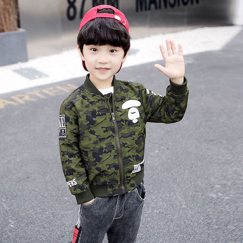 Kids Outdoor Jacket - 2025, neue Camouflage-Baseballjacke für Jungen, doppellagige