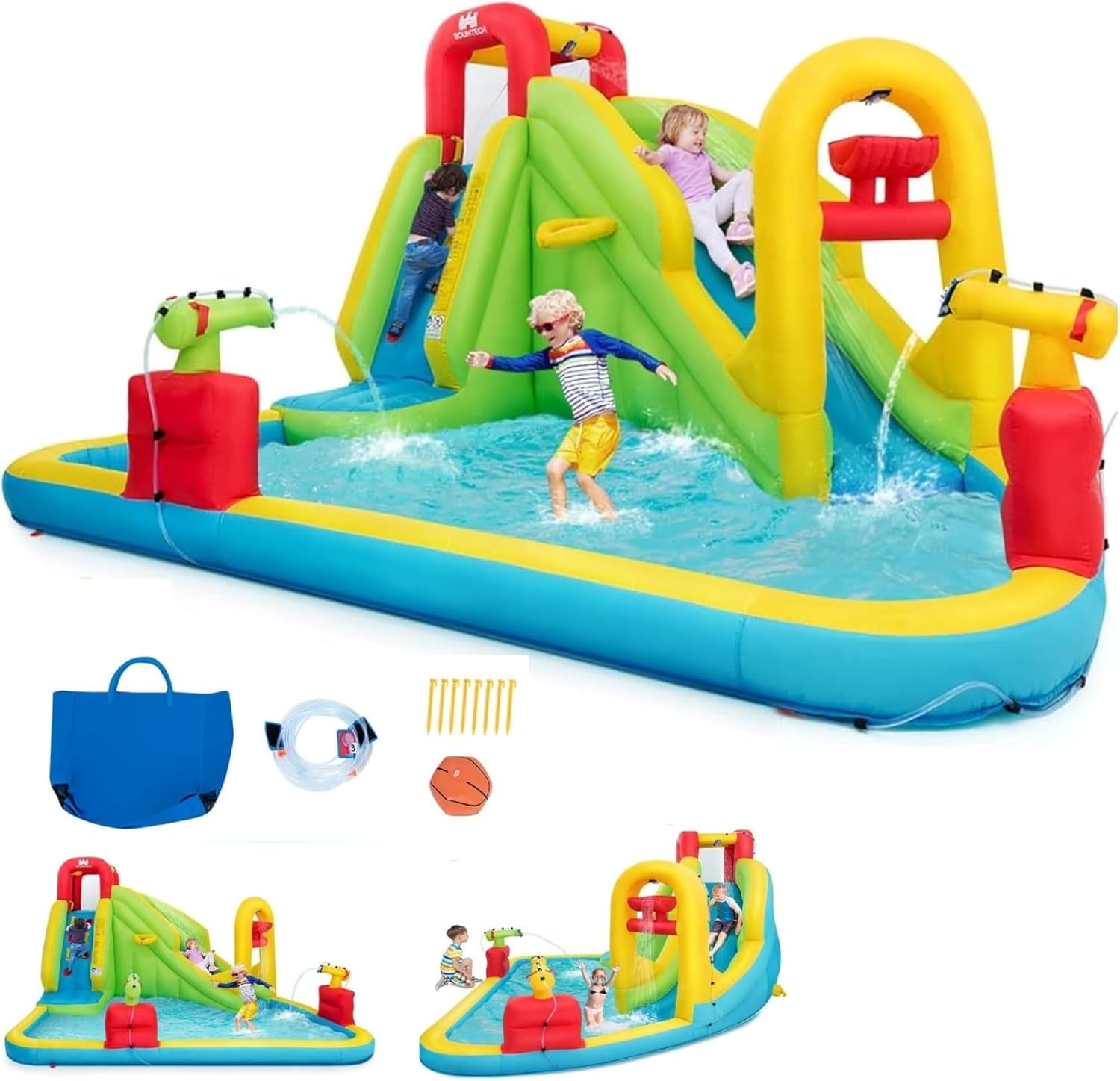 Kids Outdoor Inflatable - Mega Aufblasbarer Wasserpark Hüpfburg für Kinder
