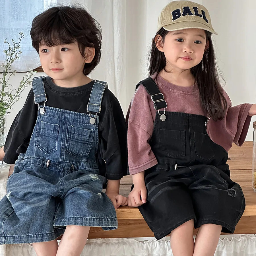 Kids Outdoor Overalls - 2026 Sommer Unisex Kinder Denim-Latzhose mit