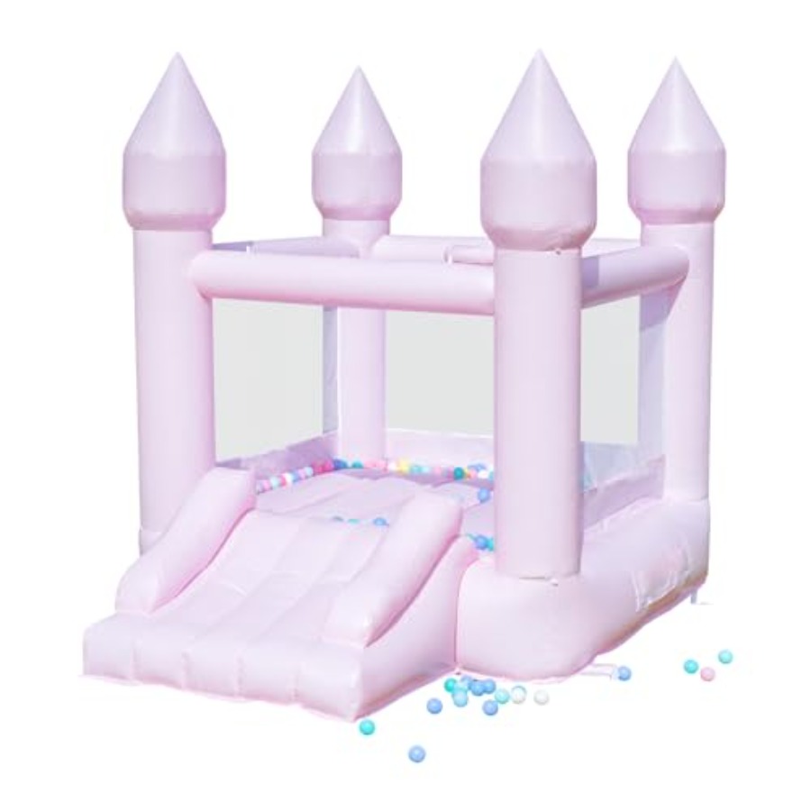 Kids Outdoor House With Slide - PVC-Hüpfburg für Kinder von 3-6 Jahren