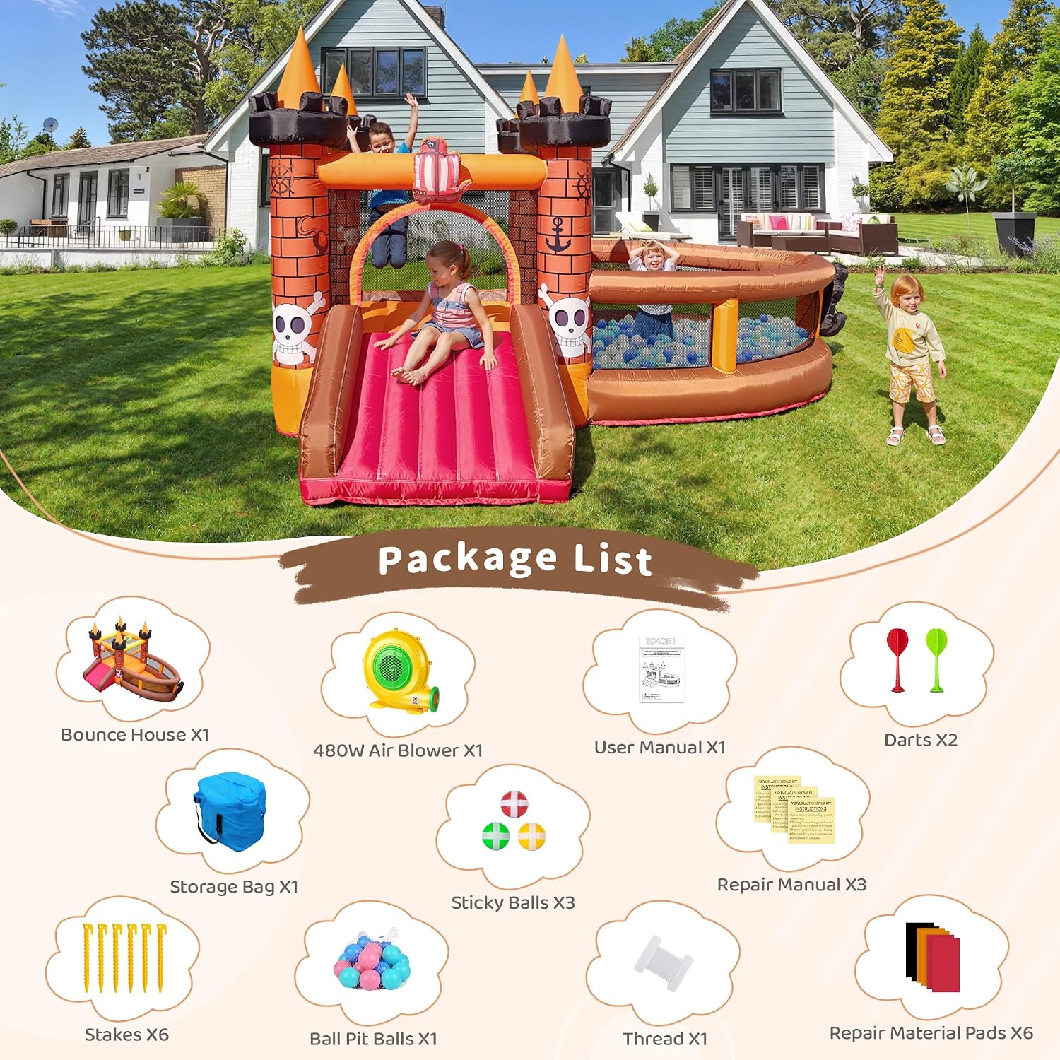 Aufblasbares Hüpfhaus für Kind – Kids Outdoor Inflatable Bewertung und Preis