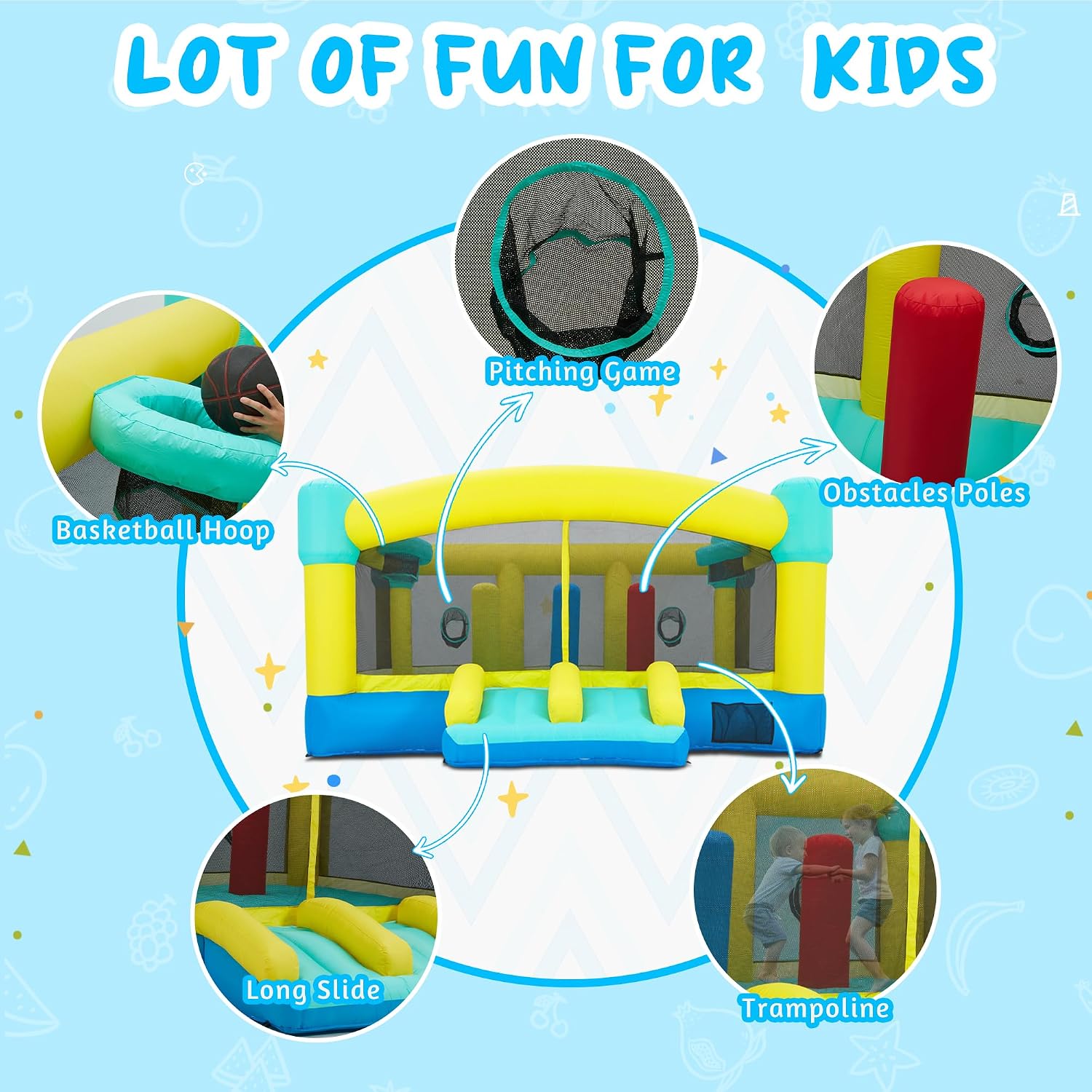 Große Hüpfburg, 15 x 14,8 FT a – Kids Outdoor Inflatable Bewertung und Preis