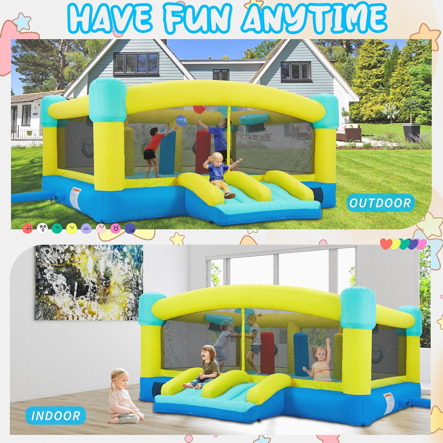 Große Hüpfburg, 15 x 14,8 FT a – Kids Outdoor Inflatable Bewertung und Preis