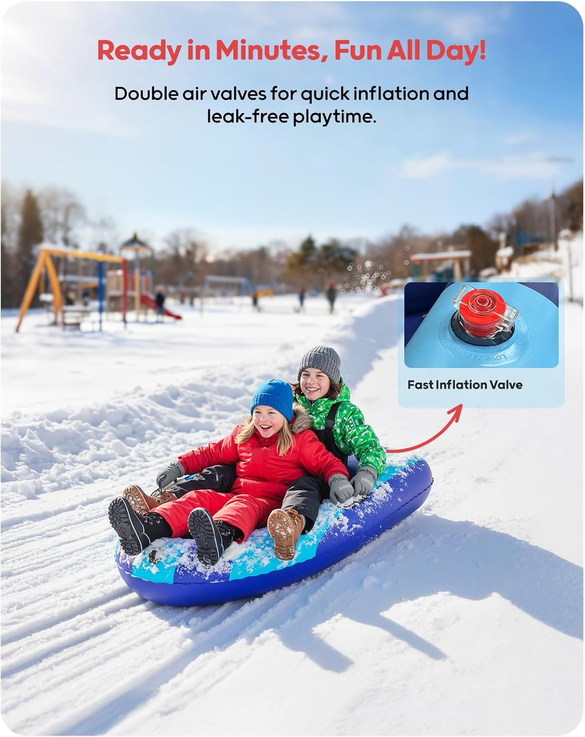 QPAU Aufblasbarer PVC-Schneesc – Kids Outdoor Inflatable Bewertung und Preis