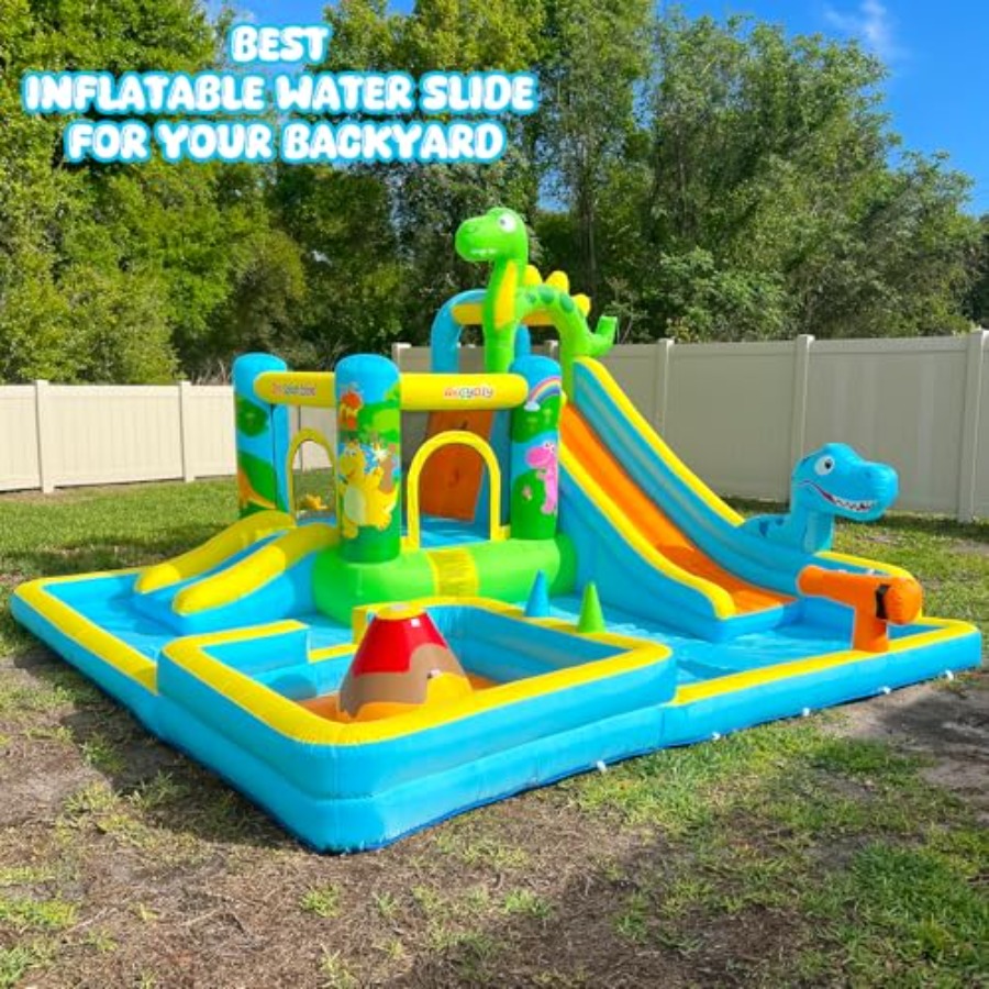 Aufblasbare Wasserrutsche für  – Kids Outdoor House With Slide Bewertung und Preis