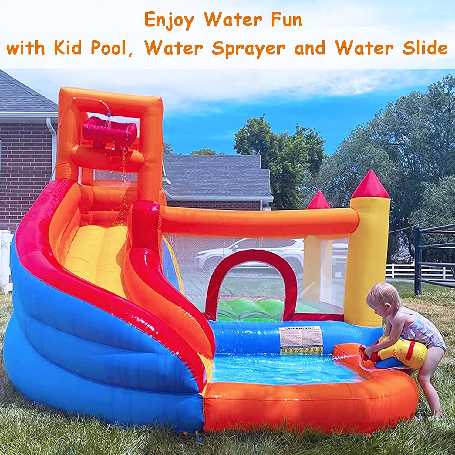 HuaKastro Aufblasbare Wasserru – Kids Outdoor House With Slide Bewertung und Preis