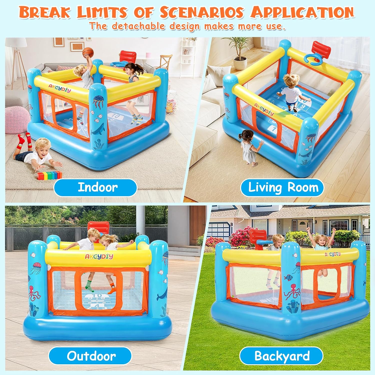 Hüpfburg, PVC Aufblasbare Hüpf – Kids Outdoor Inflatable Bewertung und Preis