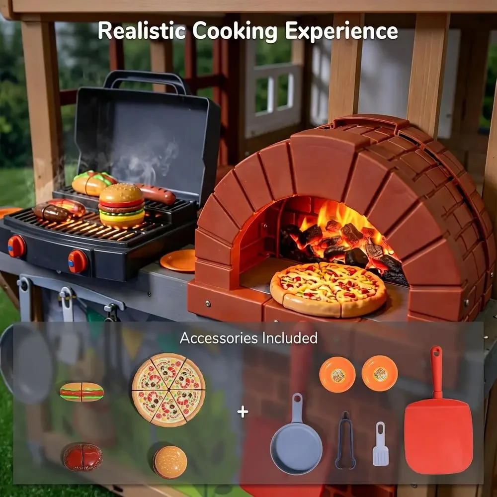 Kinder-Holzspielhaus für drauß – Kids Outdoor Grill Bewertung und Preis