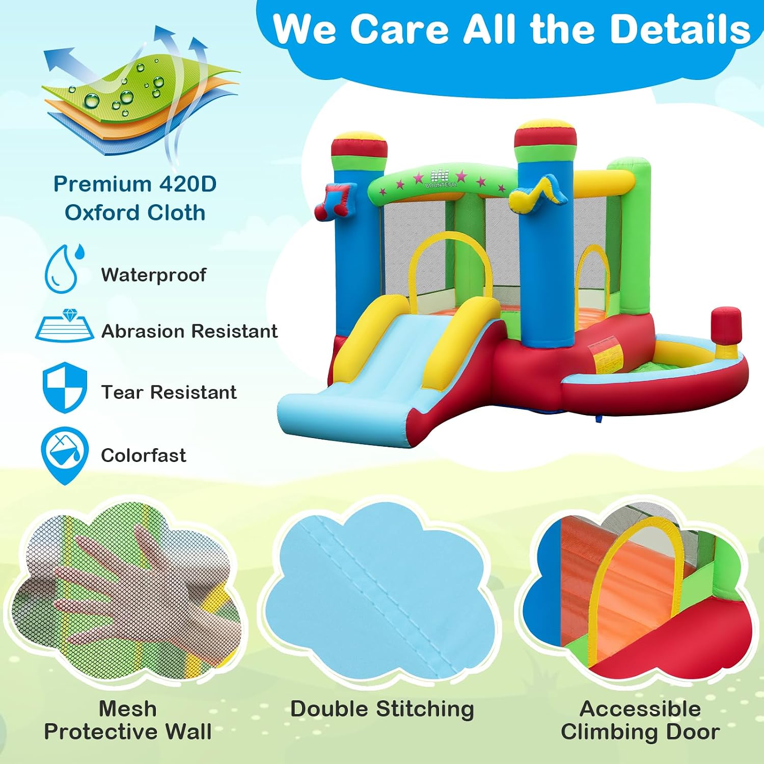 Aufblasbares Hüpfhaus mit Bäll – Kids Outdoor Inflatable Bewertung und Preis