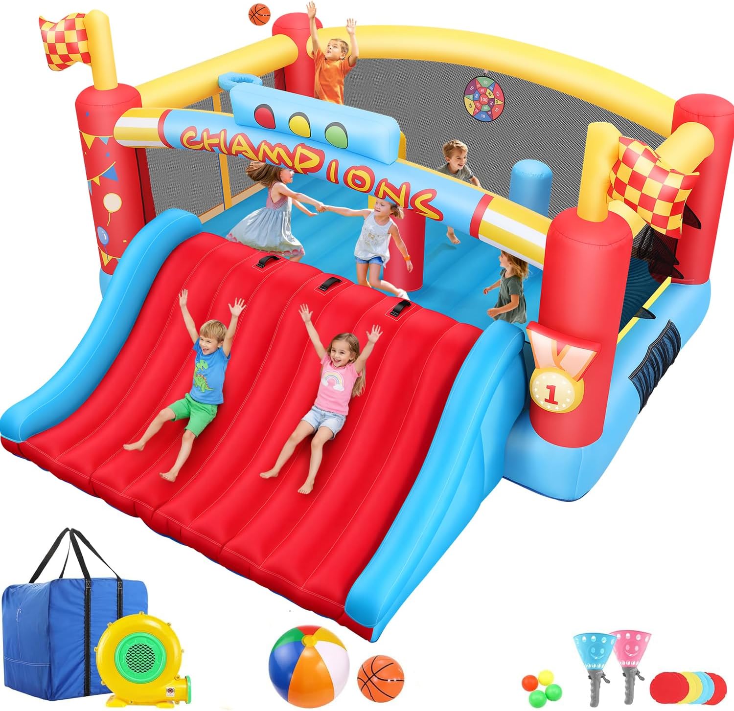 Großes Aufblasbares Hüpfhaus f – Kids Outdoor Inflatable Bewertung und Preis