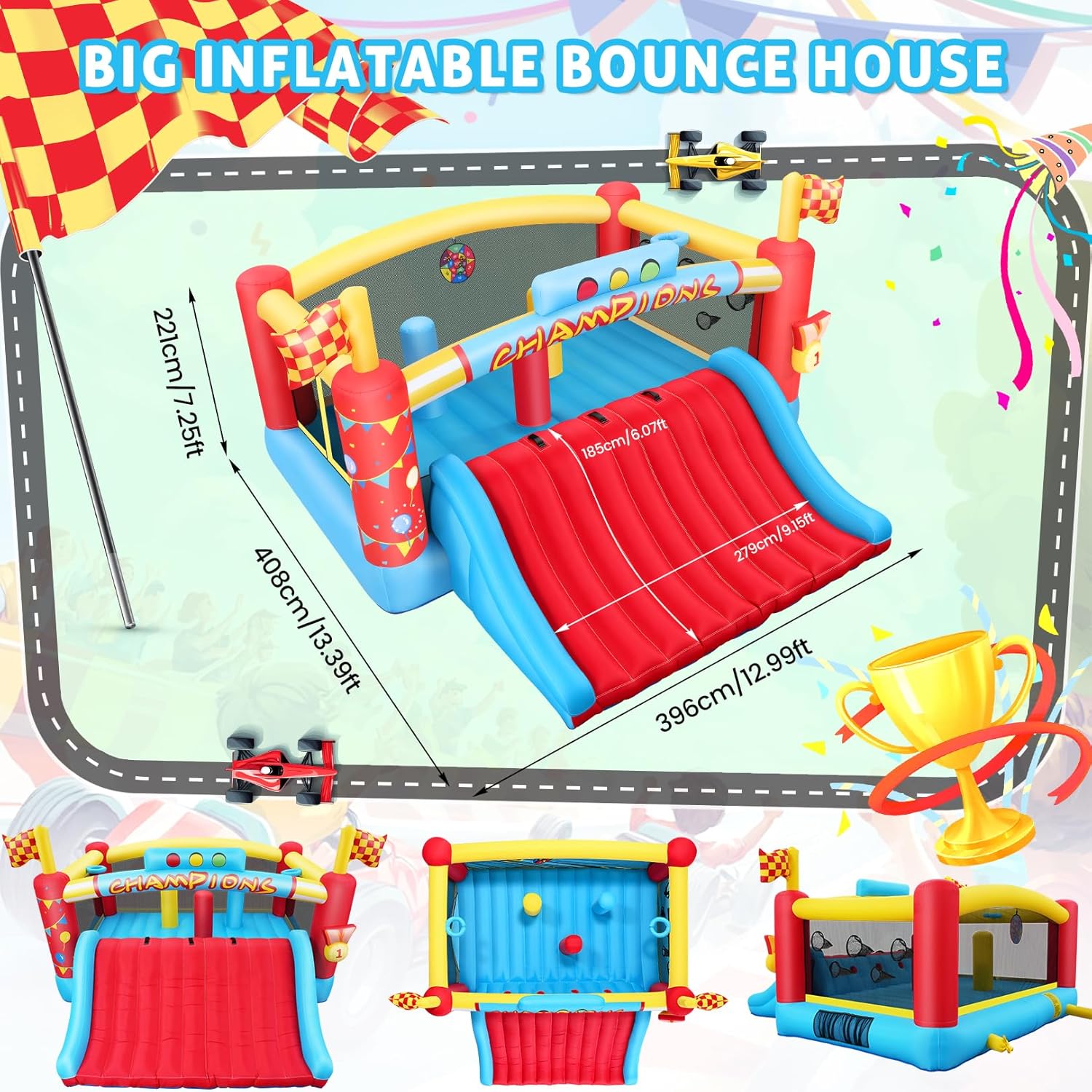 Großes Aufblasbares Hüpfhaus f – Kids Outdoor Inflatable Bewertung und Preis