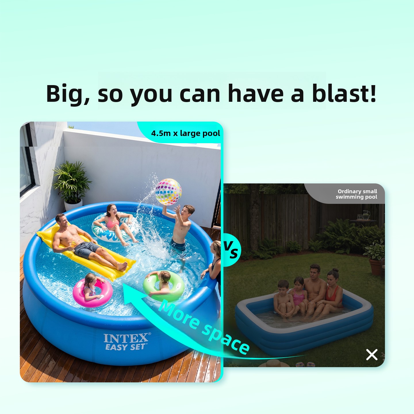 Übergroßer aufblasbarer Famili – Play Kids Outdoor Bewertung und Preis